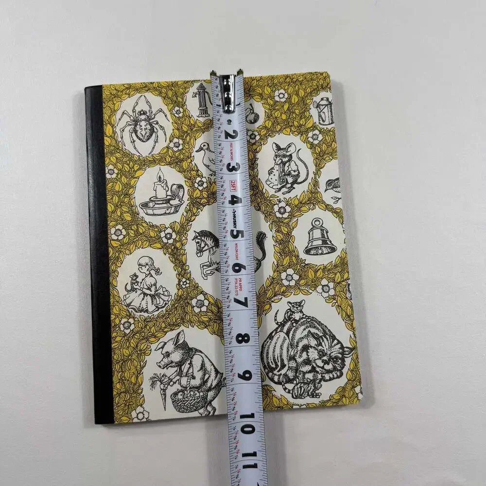 Vintage Yellow Floral Pattern Cover Lined Notebook Journal